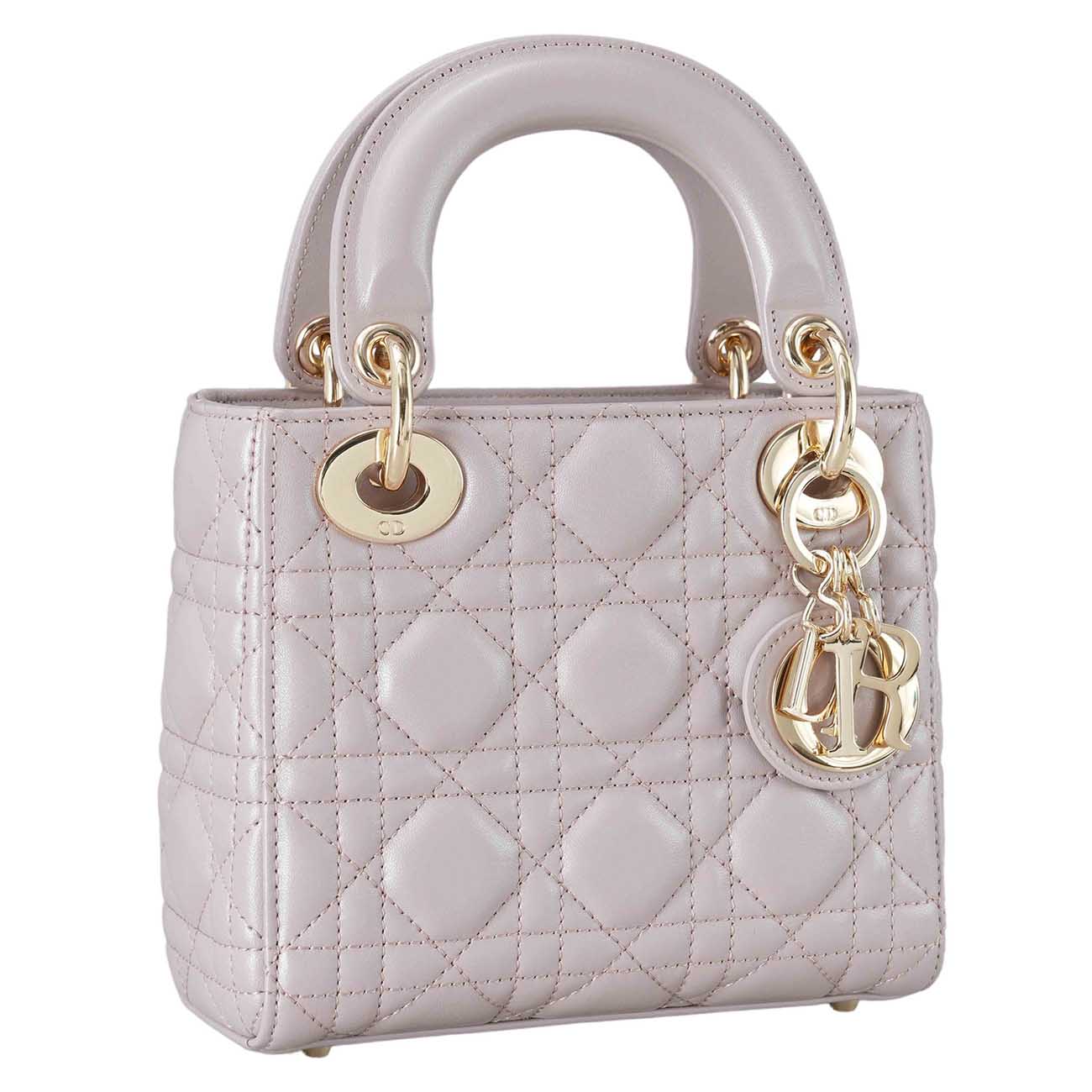 CHRISTIAN DIOR(USED)크리스찬디올 램스킨 레이디디올 미니 백